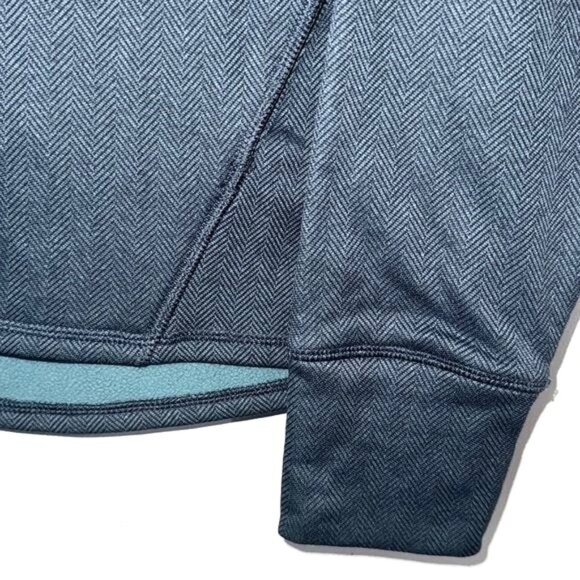 Champion Womens Full-Zip Athletic Jacket L Blue Herringbone High Collar Polyeste - Picture 5 of 11